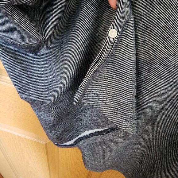 Liz Claiborne Women's Navy Mélange 3/4 Sleeve V Neck Shirt Size 1X Stripes NWT - Picture 7 of 11